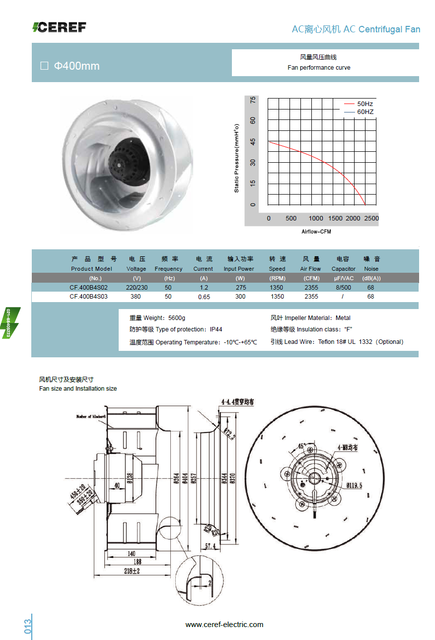 AC400離心風(fēng)機(jī)